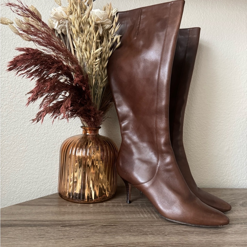 Cole Haan Brown Leather Heeled Boots